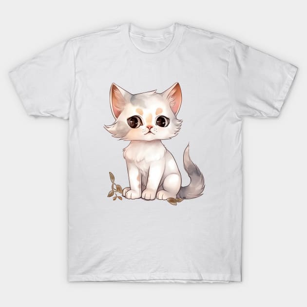 ANIME KITTY CAT SUPER CUTE DRAWING T-Shirt by Rightshirt